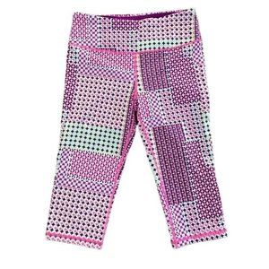 Knockout by Victoria’s Secret Sport Cropped Legging, Pink Neon Yellow Purple Med